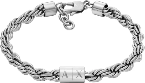 Vista 11 de A X Armani Exchange - Pulsera de cadena de acero inoxidable para hombre