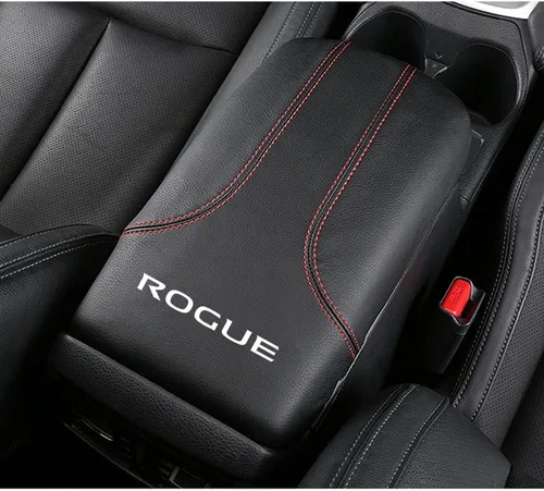 Vista 10 de XITER Protector de funda para reposabrazos de automóvil, 1 almohadilla de cuero para consola central para Nissan Rogue 2014-2020, 2017-2022 Rogue
