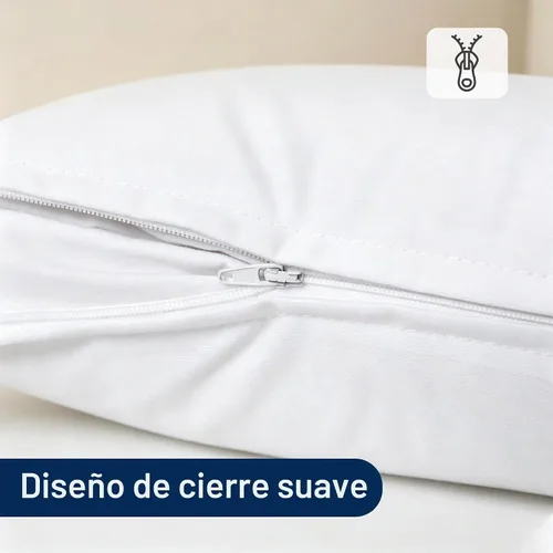 Vista 6 de SheRest Juego de 4 protectores de almohada ultra suaves impermeables de tamaño estándar, fundas transpirables y silenciosas con cremallera, fundas a