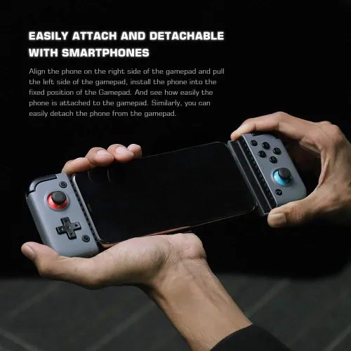 Vista 6 de GameSir X2 Bluetooth Mobile Gaming Controller for iPhoneAndroid Phone, Wireless Phone Game Controller with 500mAh Battery, Stretch Design Up to