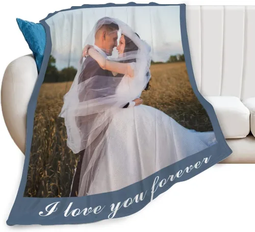 Vista 3 de Las mantas personalizadas con imágenes de collage son una manta personalizada para niños, adultos, familia, recuerdo, 35.4 x 27.6 pulgadas