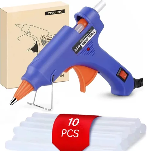 Vista 13 de Mini pistola de pegamento caliente 10 unids pegamento palo pistola de pegamento caliente conjunto para reparación rápida artista DIY arte hogar 20w