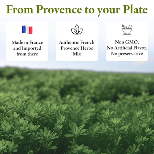 Vista 4 de Condimento de hierbas provenzales directamente de Francia 8.8oz