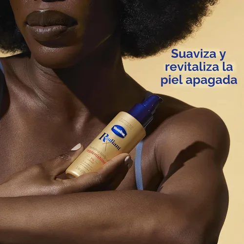 Vista 5 de Vaseline Radiant X - Aceite corporal reabastecedor e hidratante con 1% de lípidos, aceite de jojoba, aceite de coco y vitamina E, 3.7 onzas