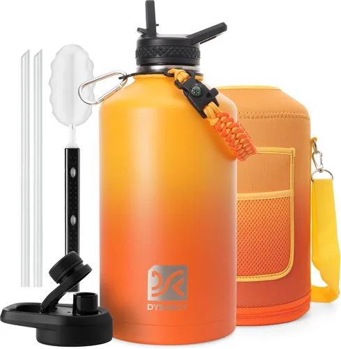 Vista 34 de DYSANKY Botella de agua aislada de 32 onzas, metal al vacío de acero inoxidable grueso, jarra de agua deportiva portátil para gimnasio y senderismo