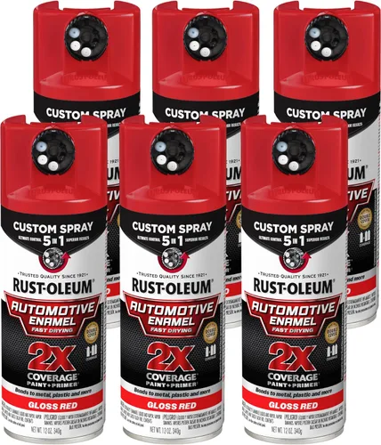 Vista 13 de Rust-Oleum 2X pintura en aerosol personalizada de esmalte automotriz 5 en 1, 12 onzas, claro brillante Brillo Transparente