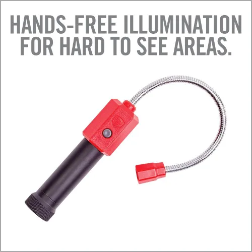 Vista 2 de Real Avid Luz de orificio, iluminador LED magnético de alta intensidad con cuello flexible de 5 pulgadas para funcionamiento manos libres e
