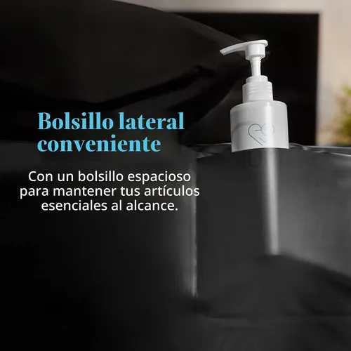 Vista 4 de Protector de colchón de vinilo impermeable Queen 60x80 pulgadas, color negro fácil de limpiar