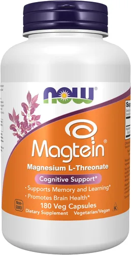 Vista 10 de Magtein de NOW, 90 cápsulas veg