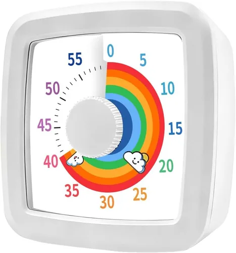 Vista 13 de 60-Minute Countdown for Classroom Office Kitchen Visual Timer for Kids, Desk Timer Kids Time Management Tools with Beautiful Pattern Design