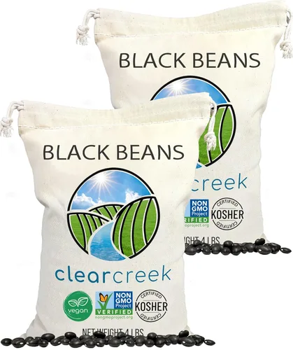 Vista 16 de CLEAR CREEK Frijoles Negros Cultivados en el Estado de Washington 1 libra Proyecto Verificado Sin OGM Vegano Kosher Sin Irradiar