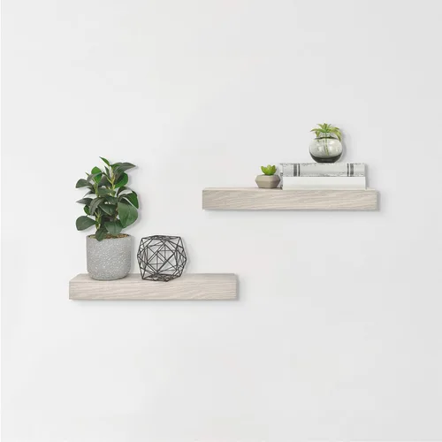 Vista 16 de MCS Estantes flotantes de grano de madera natural, 12 x 4 pulgadas, juego de 2, 12 x 4 pulgadas