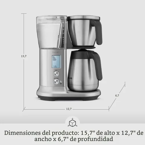 Vista 3 de Breville BDC450BSS Cafetera de precisión con jarra térmica, de goteo, 60 oz, acero inoxidable cepillado