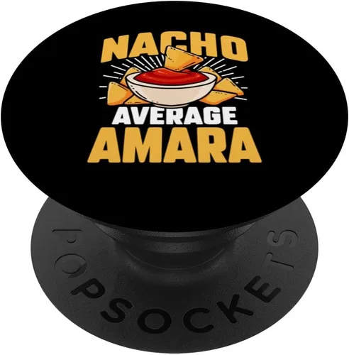 Vista 6 de Funny Taco Personalized Name Nacho Average Amara PopSockets MagSafe PopGrip for iPhone