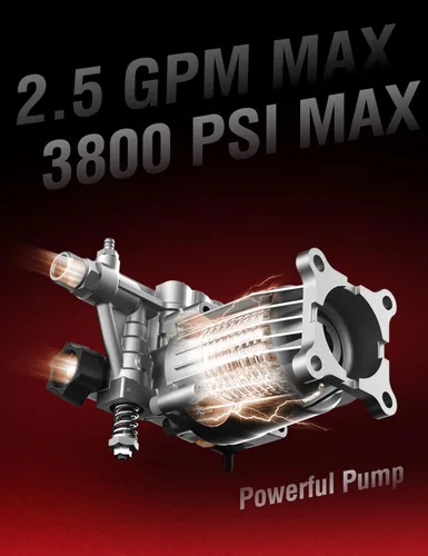 Vista 11 de Lavadora a presión de gas PowerSmart, 3800 PSI y 2.5 GPM para limpieza