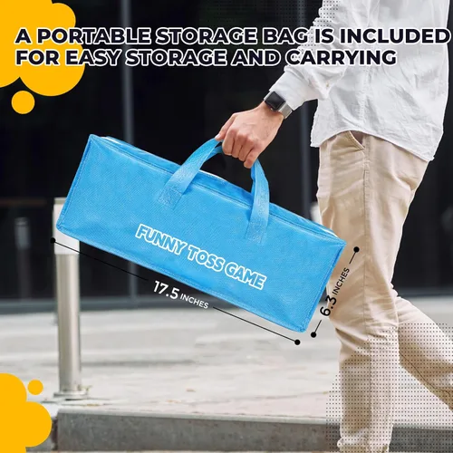 Vista 5 de Juego de lanzamiento de bolsas de frijoles para actividades al aire libre para niños, juegos de Cornhole para niños y niñas de 3, 4, 5, 6, 7, 8