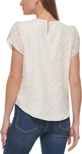 Vista 4 de DKNY Hitsathips Everyday Fluttersleeve Woventop para mujer