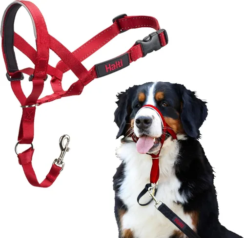 Vista 14 de Collar Halti - Detén a tu perro de tirar de la correa. Ajustable, reflectante y ligero, con banda nasal acolchada. Collar anti-tirón de Negro