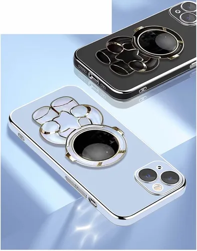 Vista 5 de TTVV - Funda con soporte de astronauta de estrella para Xiaomi Poco X5 5G/Redmi Note 12 5G, galvanizada de TPU suave, funda delgada a prueba