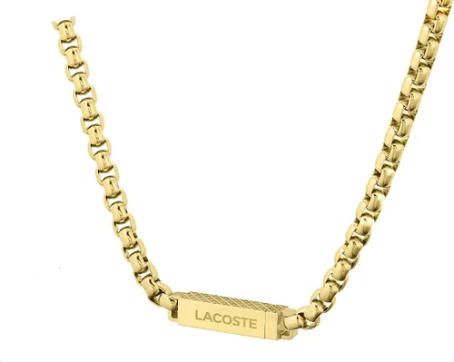 Vista 2 de Lacoste 2040122 Jewelry L'Essentiel - Collar de cadena iónica fina chapada en oro para hombre, color oro amarillo, Acero inoxidable, No es una