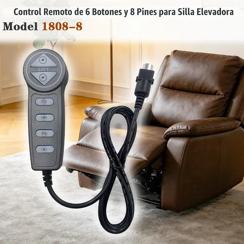 Vista 4 de Control remoto de masaje no universal de 6 botones y 8 pines masculinos