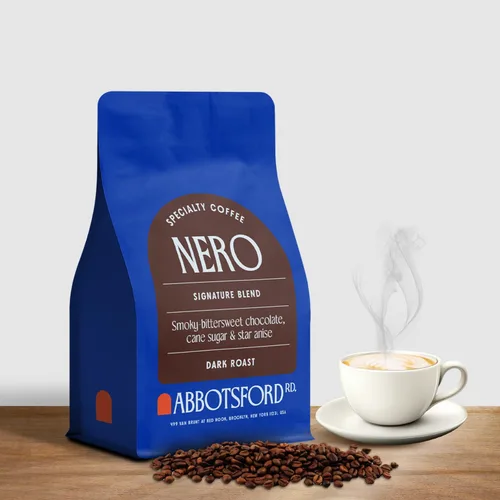 Vista 14 de Café Crema en grano entero, café especial, granos de café de tostado medio, mezcla exclusiva con sabores de caramelo, caramelo dulce y avellana