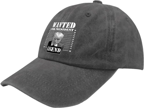 Vista 2 de Trump 2024 Mugshot Wanted for President Legend Sombreros Sombrero de montaña Pigmento Negro Senderismo Sombrero Regalos para Hijo Gorras de verano