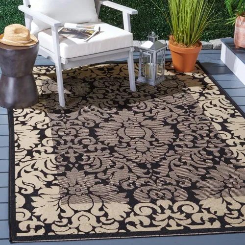 Vista 17 de SAFAVIEH Courtyard Collection - Alfombra de pasillo, 2 pies 3 pulgadas x 6 pies 7 pulgadas, color verde oliva y natural, no desprende pelusa
