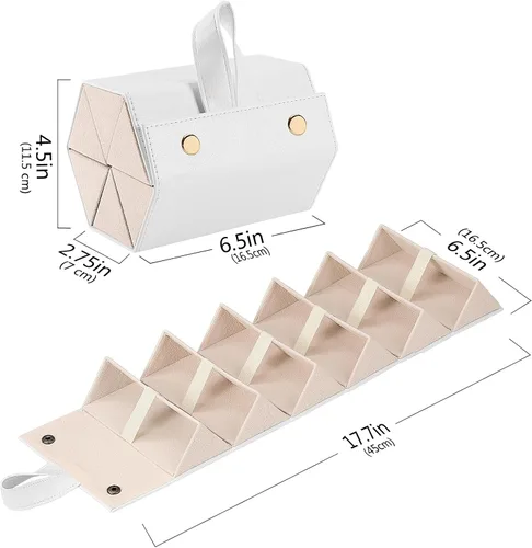 Vista 7 de MoKo - Organizador de gafas de sol con 5 ranuras, estuche de viaje para gafas de sol portátil, estuche de almacenamiento para mujeres y hombres