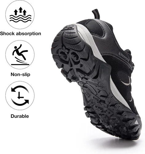 Vista 4 de ZASEPY Men's Hiking Shoes Waterproof Anti Slip Outdoor Boots Low Top Ankle Hiker Trekking Trail Shoe for Men All Weather