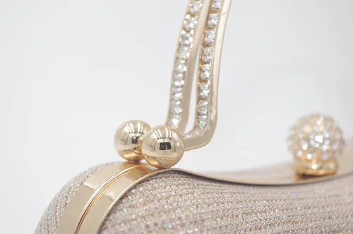 Vista 7 de AIZEXIN Bolsos de mano con purpurina para mujer, bolsos de noche de boda con mango de diamantes de imitación