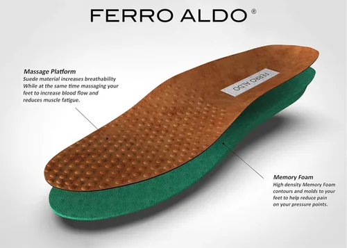 Vista 8 de Ferro Aldo MFA19275PL Jason - Zapatos de vestir para hombre de cuero vegano clásico casual con cordones y puntera redonda, Oxford