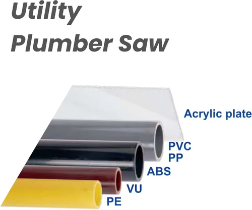 Vista 4 de Z-saw Sierra de tubo de PVC, sierra de tracción japonesa para tubos de PVC y PE, placas de plástico y acrílico, hoja reemplazable (PVC240)