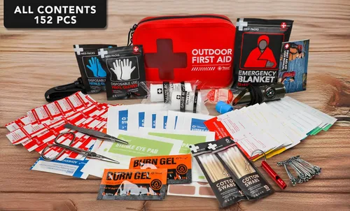 Vista 3 de Kit de primeros auxilios impermeable de 152 piezas, bolsa seca portátil para botes pequeños, bolsa de evacuación, kit médico de emergencia ideal