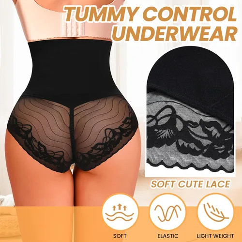 Vista 2 de Bragas moldeadoras con control de abdomen, ropa interior de cintura alta, moldeador de glúteos