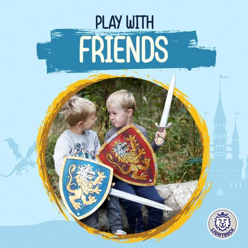 Vista 5 de Liontouch - Escudo de espuma para niños - Escudo de caballero mediano, azul