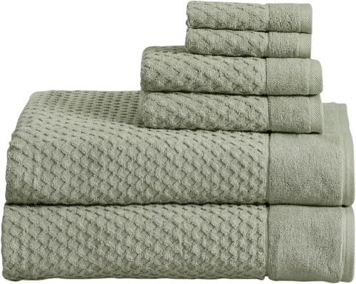 Vista 87 de Great Bay Home - Toallas de mano 100% algodón blanco, 6 toallas de baño suaves para manos, altamente absorbentes y de secado rápido, colección 01