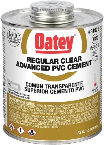 Vista 8 de Oatey 31929 PVC Regular Advanced Cemento, Transparente, 1 Galón