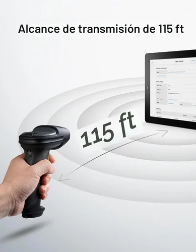 Vista 4 de Inateck Escáner de código de barras 2D, escáner de código QR inalámbrico Bluetooth con aplicación AI y SDK, duración de la batería de 180 días