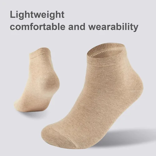 Vista 5 de J-BOX Calcetines de algodón para hombre, paquete múltiple, delgados, transpirables, cómodos, de verano, de corte bajo