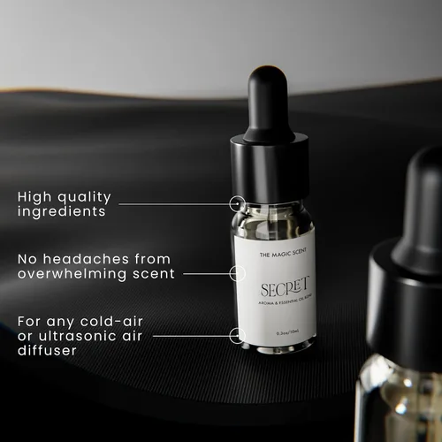 Vista 3 de The Magic Scent Secret - Aceite difusor ultrasónico y de aire frío para difusor, aceites esenciales para difusores de aromaterapia, aceite de rosa