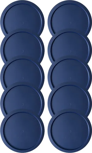 Vista 9 de Tapas de repuesto para recipientes de vidrio Pyrex para almacenamiento de alimentos de 4 tazas, tapas redondas de plástico de 6 pulgadas que se