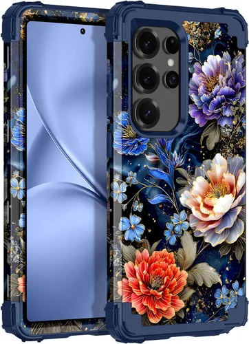 Vista 9 de LONTECT Funda para Galaxy S26 5G a prueba de golpes, 3 en 1, resistente y resistente, policarbonato duro+híbrida suave resistente de alto impacto