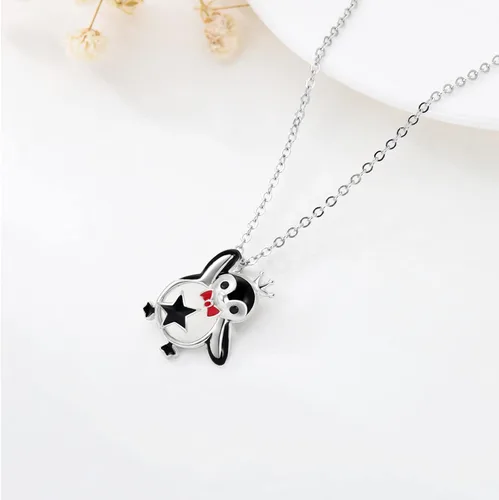 Vista 6 de Ocean Animal Necklace for Women Whale Mermaid Penguin Octopus Necklace 925 Sterling Silver Cute Animal Pendant Sea Animals Jewelry Gift for Mom