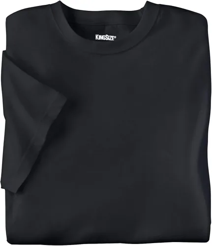 Vista 3 de KingSize Camiseta interior de algodón con cuello redondo para hombre, paquete de 3, Multi