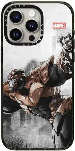 Vista 137 de CASETiFY Funda para iPhone Air, compatible con MagSafe Marvel VS CoLab Protección contra caídas de grado militar 4x de 8.2 pies Funda Capitán