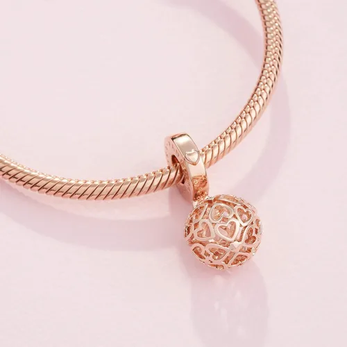 Vista 4 de PANDORA Joyería Armonious Hearts Rose Charm Metal no aplica