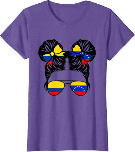 Vista 24 de Camiseta Half Colombian Half Venezolan Girl Colombia Kids Heritage, Gris