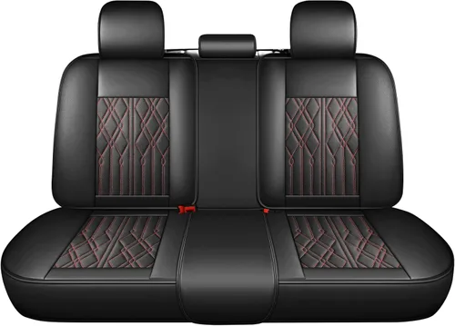 Vista 25 de Huidasource Juego completo de fundas de asiento de automóvil, funda de asiento de cuero transpirable para la mayoría de automóviles, SUV