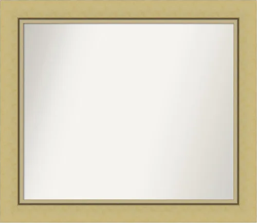 Vista 38 de Amanti Art Landon Gold Espejo de baño, espejo de pared o espejo de tocador de baño sobre el fregadero (26.25 x 26.25 pulgadas) Espejo no biselado